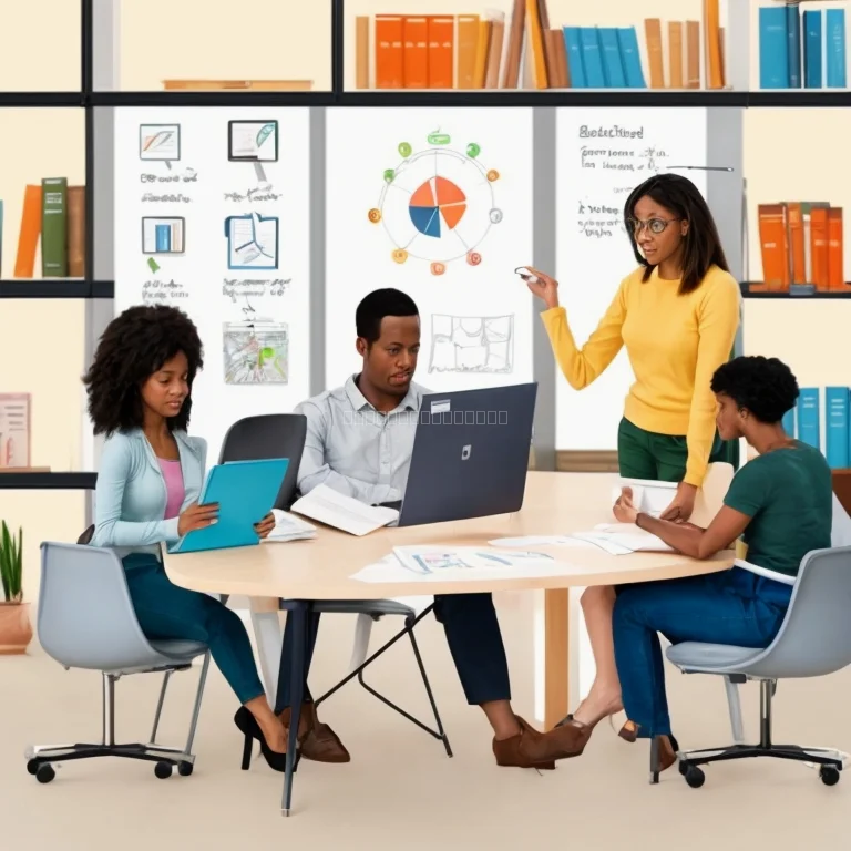 Groupe professionnel collaborant sur un projet